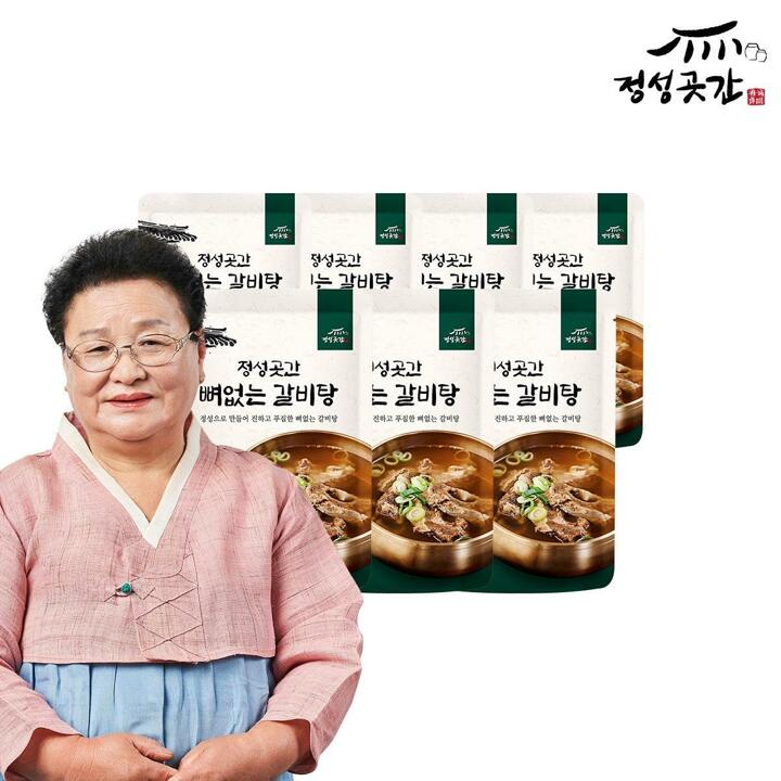 [S]정성곳간 강순의 명인의 뼈 없는 갈비탕 800g 7팩