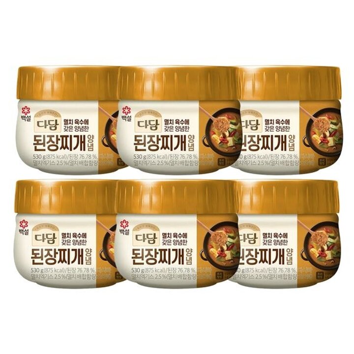 [하프클럽/CJ제일제당]백설 다담 된장찌개양념 530g x6개