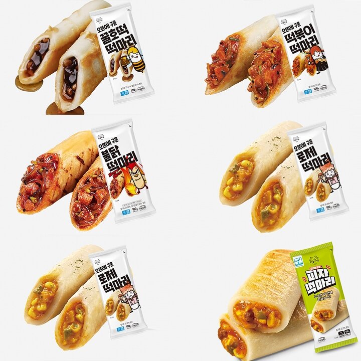 서울마님 혼합6종 (로제 콘치즈 꿀호떡 불닭 피자 떡볶이) 떡마리 100g24개