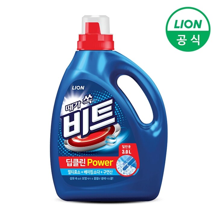 비트 세탁세제 딥클린파워 액체 3L용기(일반) 1개