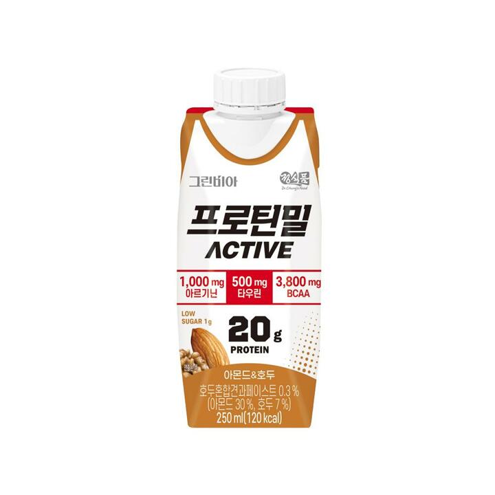 [정식품]그린비아 프로틴밀 액티브 아몬드와호두250ml x 36팩