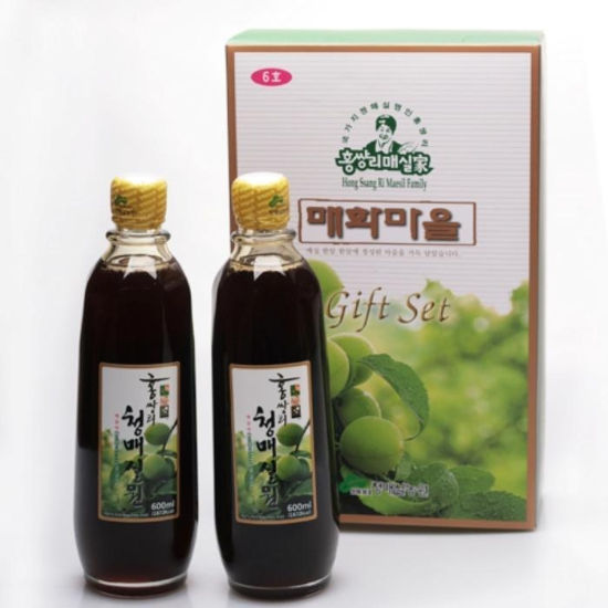 홍쌍리 매실청 선물세트 매실액 매실 원액 액기스 600ml x 2병