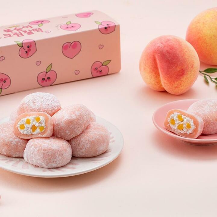 [화과방] 설레는 복숭아 크림찰떡 (40gx8개입)X2박스 /총 16개입 