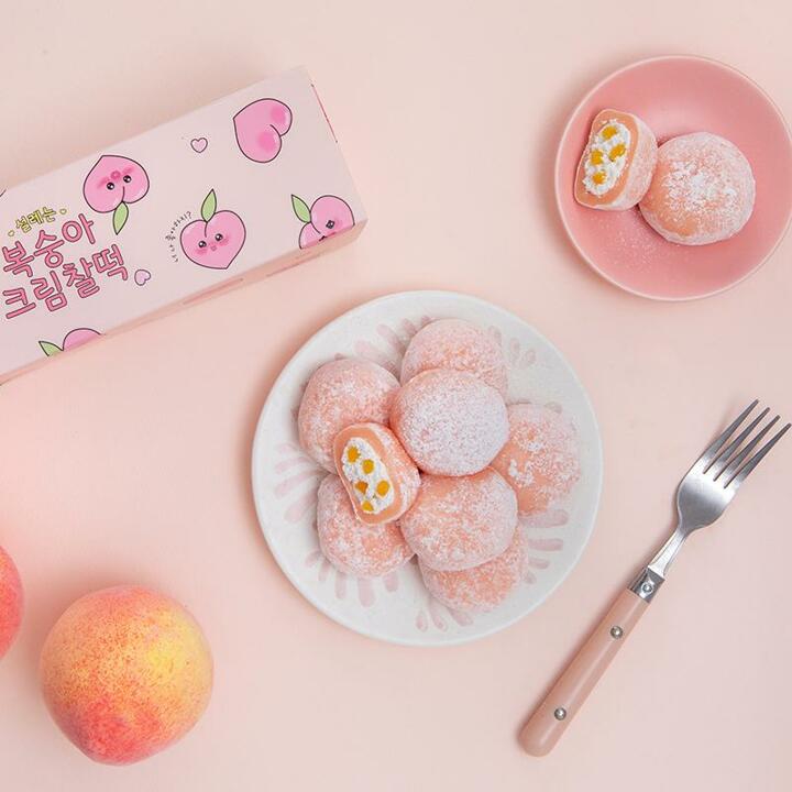 [화과방] 설레는 복숭아 크림찰떡 (40gx8개입)X2박스 /총 16개입 