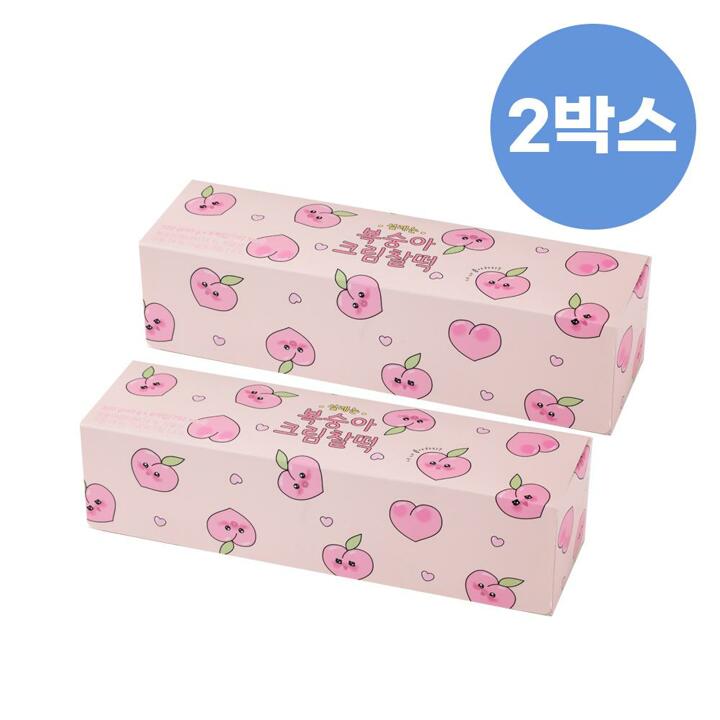 [화과방] 설레는 복숭아 크림찰떡 (40gx8개입)X2박스 /총 16개입 