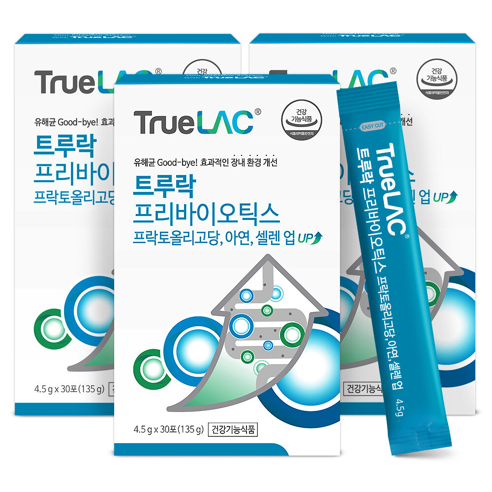 휴럼 트루락 프리바이오틱스 아연 유산균 4.5gx30포 3박스