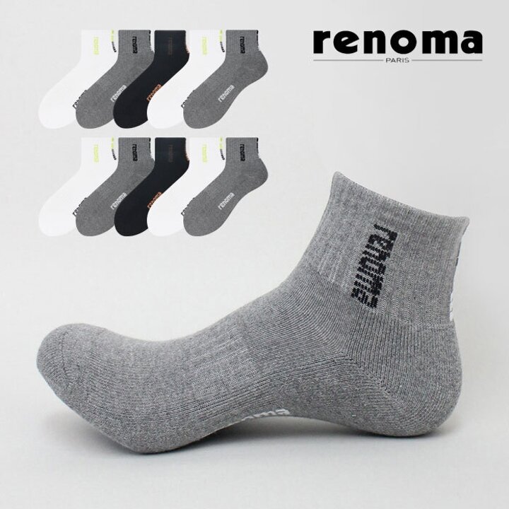 레노마 남성 중목 스포츠 파일 양말 RM5304 10족
