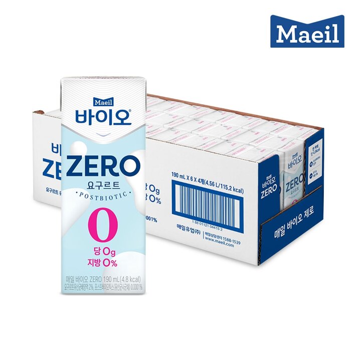 매일유업 바이오 제로 190ml 24팩