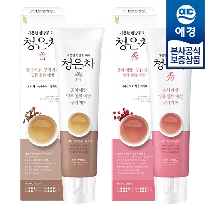 [애경] 2080 청은차 치약 120g x6개