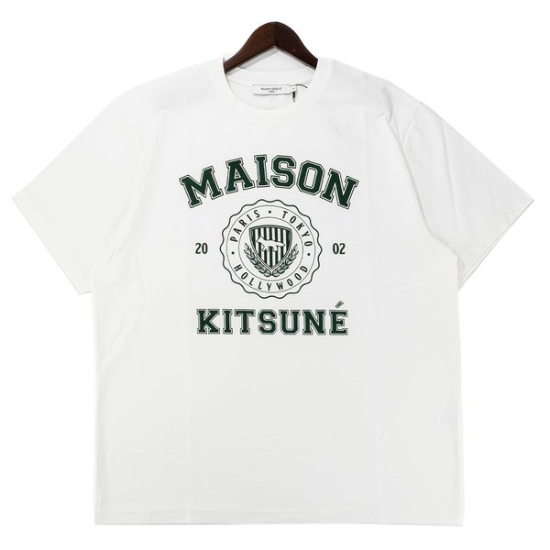 [메종키츠네] 남성 반팔 티셔츠 (KM00143KJ0105 OFF WHITE)