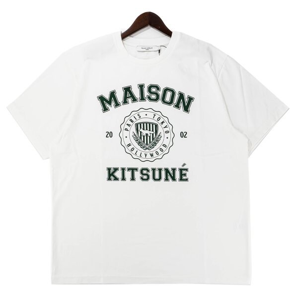 [메종키츠네] 남성 반팔 티셔츠 (KM00143KJ0105 OFF WHITE)