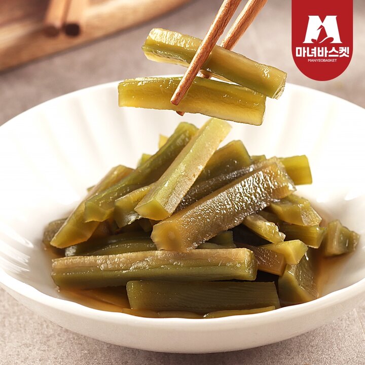 [마녀바스켓] 밥반찬 밥도둑 오독오독 궁채장아찌 1kgx2개
