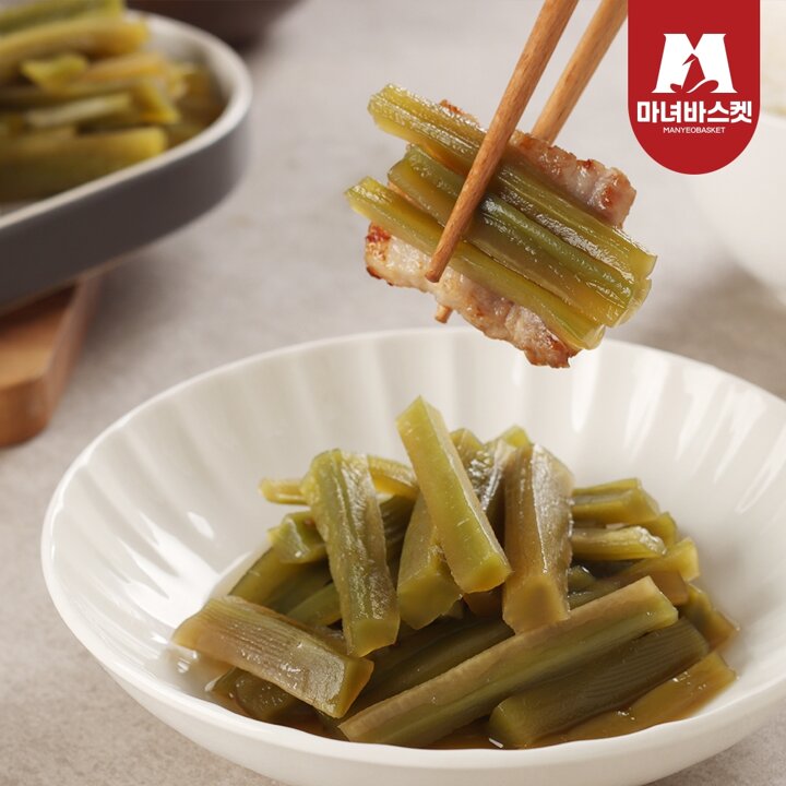 [마녀바스켓] 밥반찬 밥도둑 오독오독 궁채장아찌 1kgx2개