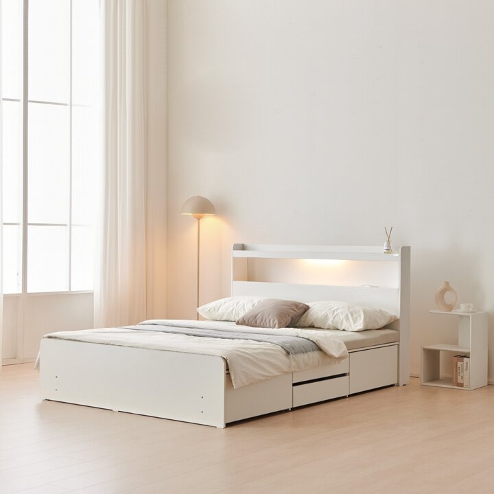 동서가구 온결 황토볼 온열 2단 4서랍 아쿠아텍스 수납 흙침대 Q DF926976