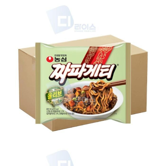 해피 농심 올리브 짜파게티 140g 40봉 짜장 볶음면