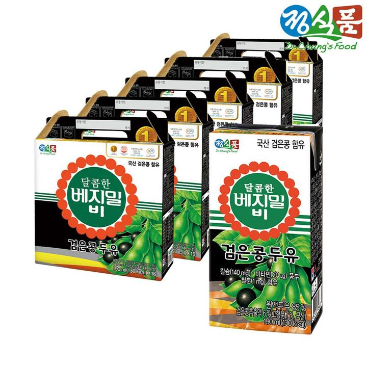 [베지밀] 달콤한 베지밀 B(비) 검은콩 두유 190mlx80팩