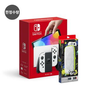닌텐도 스위치 OLED 화이트(스플래툰3 케이스 증정)