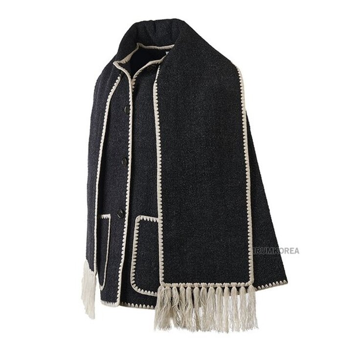 (신세계김해점)[토템] FW25 여성 스카프 디테일 코트 244WRO918FB0292 083