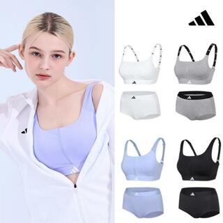 [4set/8pcs][아디다스]하이브리드 무브 스퀘어넥 브라 팬티세트