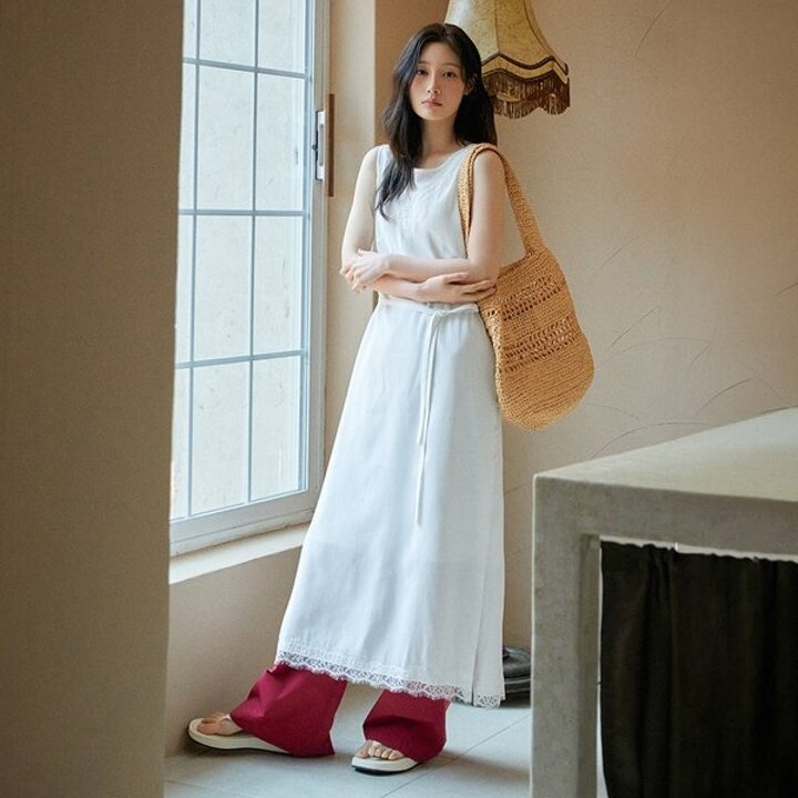 (대구신세계)[기은세/정채연 착용] 레이스 슬리브리스 원피스 NEW6MO601