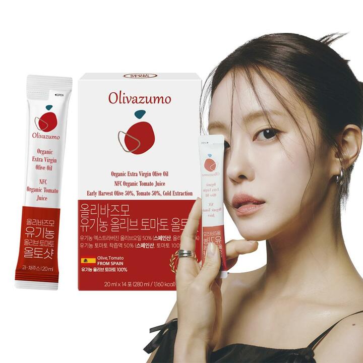 올리바즈모 유기농 올리브오일 토마토 올토샷 1박스