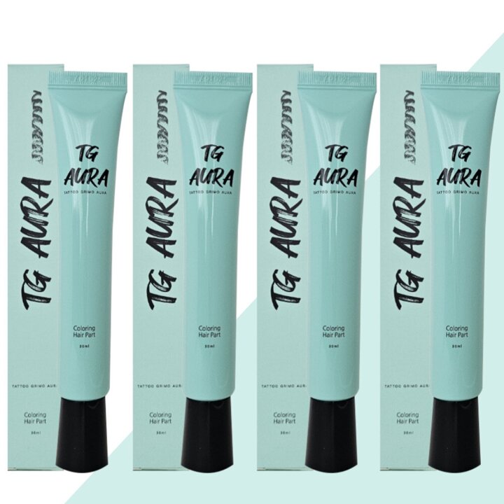 [25년 최신] 타투그리모 아우라 두피 물들임 30ml 4개 흑갈색