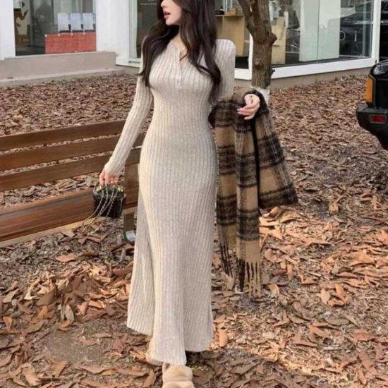 슬림A라인롱원피스TD-1004389