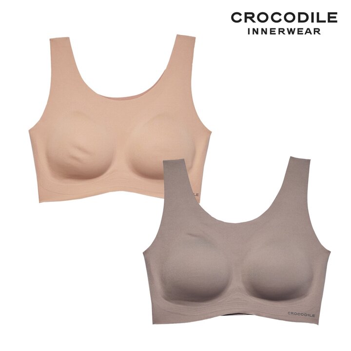 [크로커다일] 소프트 나일론모달 패드일체형 U넥 브라2종 토프베이지 모카무스 CDWBR5O1516