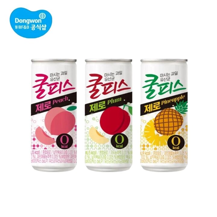 동원 쿨피스 제로 230ml 30캔(복숭아/자두/파인애플)