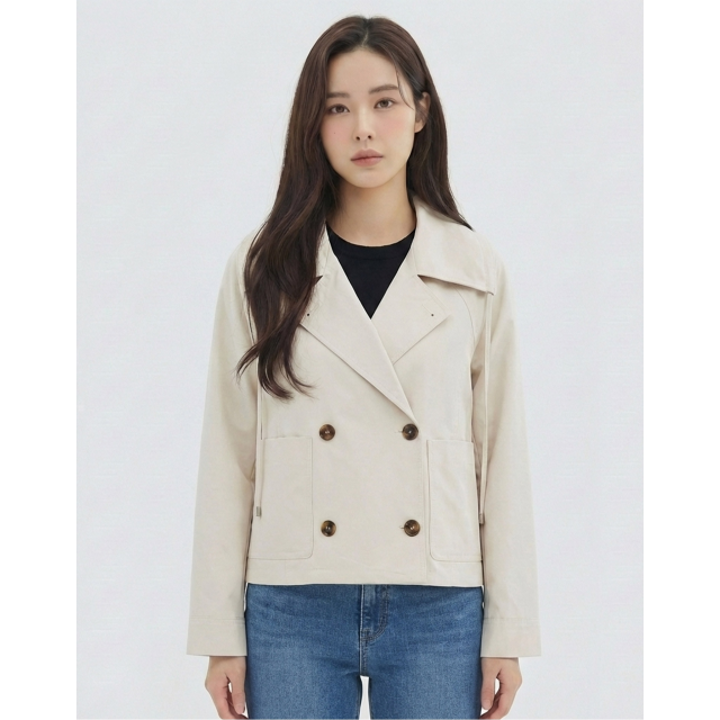 [반에이크] 빅포켓 하프트렌치코트_VB33BBMD01Z