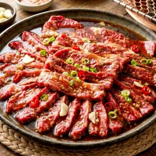 [대용량 1KG] 황제 양념 소갈비살 구이 대용량 1kg (5인분 구성)