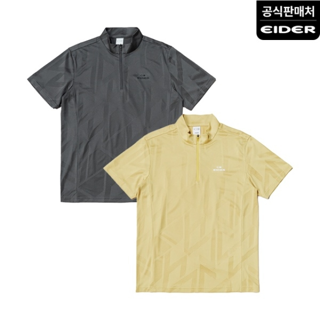 [아이더] 남성 에센셜 자카드 반팔 집업 티셔츠_DMM24201