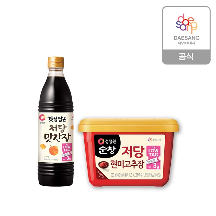 청정원 저당 고추장500g+맛간장840ml