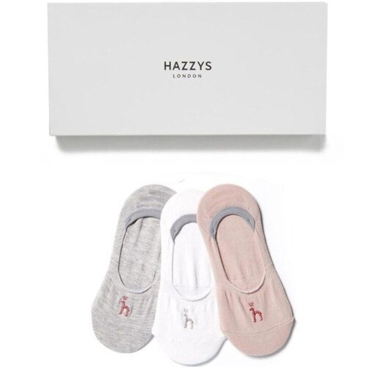 (대구신세계)[HAZZYS DAILY] [선물추천] 퍼피자수 3색 여성 페이크삭스 3종 세트 HISS6F201WT