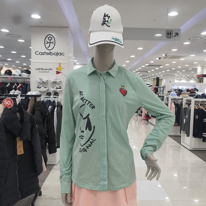 여성 스트라이프 져지셔츠bgcsts509grUS