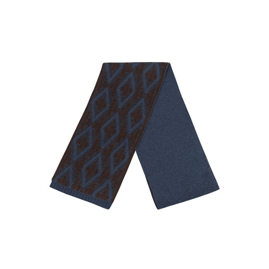 패션플러스[570697] [페라로밀라노] 니트 멀티조직 투웨이 쁘띠 머플러 블루 (AMAFAMF40443)