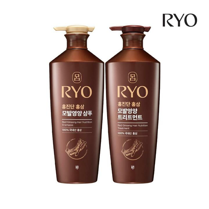 려 홍진단 홍삼 모발영양 샴푸 820ML + 려 홍진단 홍삼 모발영양 트리트먼트 820ML