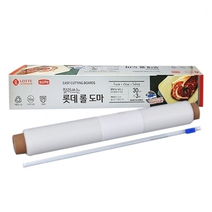 롯데 잘라쓰는 일회용 도마 30cmX3m 1P 위생 롤도마19146720667501