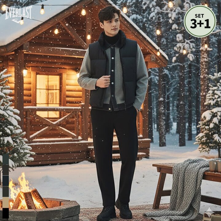 4종세트 에버라스트 겨울 남성 기모 골지바지 코듀로이 일자핏팬츠 골덴