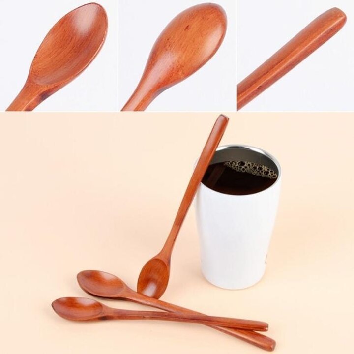 나무원목나으미니긴숟가락롱티스푼티유아소형