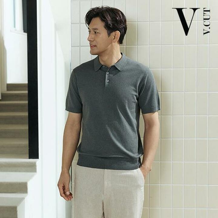 브이컷 26SS NEW 남성 린넨 카라니트 4종