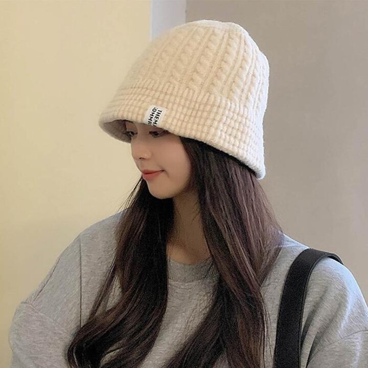 니트벙거지겨울모자버킷햇