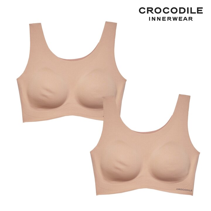 [크로커다일] 소프트 나일론모달 패드일체형 U넥 브라2종 토프베이지 CDWBR5O15_2