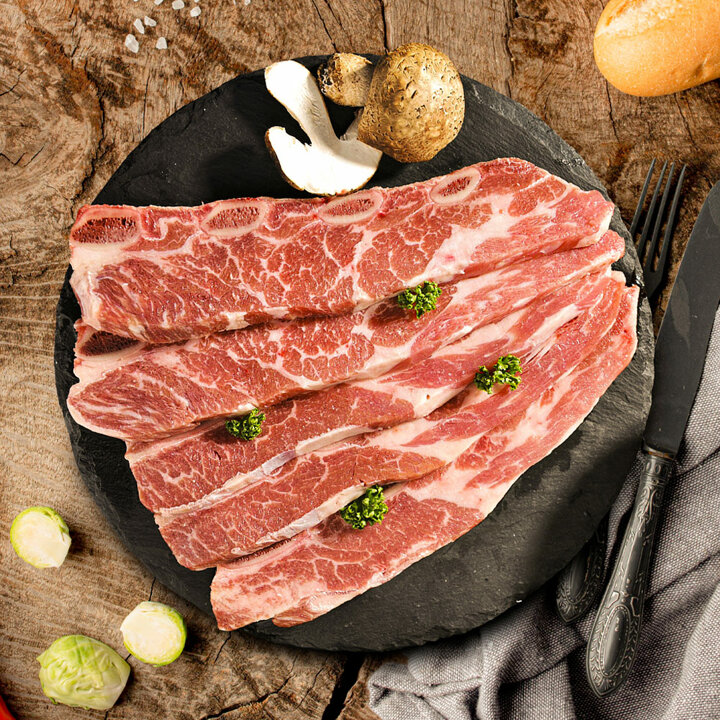 [25 추석] 미국산 블랙앵거스 LA갈비 원육 2kg  (1kg x 2팩)