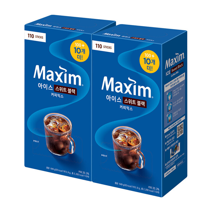 맥심 아이스 스위트 블랙커피 200+20T