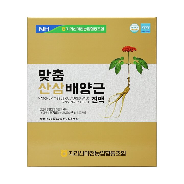 지리산마천농협 맞춤 산삼배양근 진액 70ml x 30포 x 4개