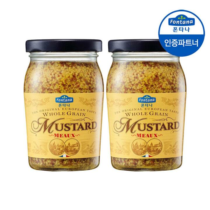 [G]폰타나 홀그레인 머스타드 200g 2병 /소스/양념