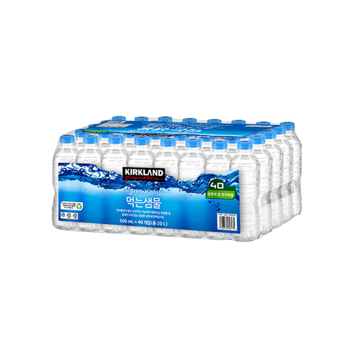 커클랜드 시그니춰 먹는샘물 무라벨 생수 500mL X 40병