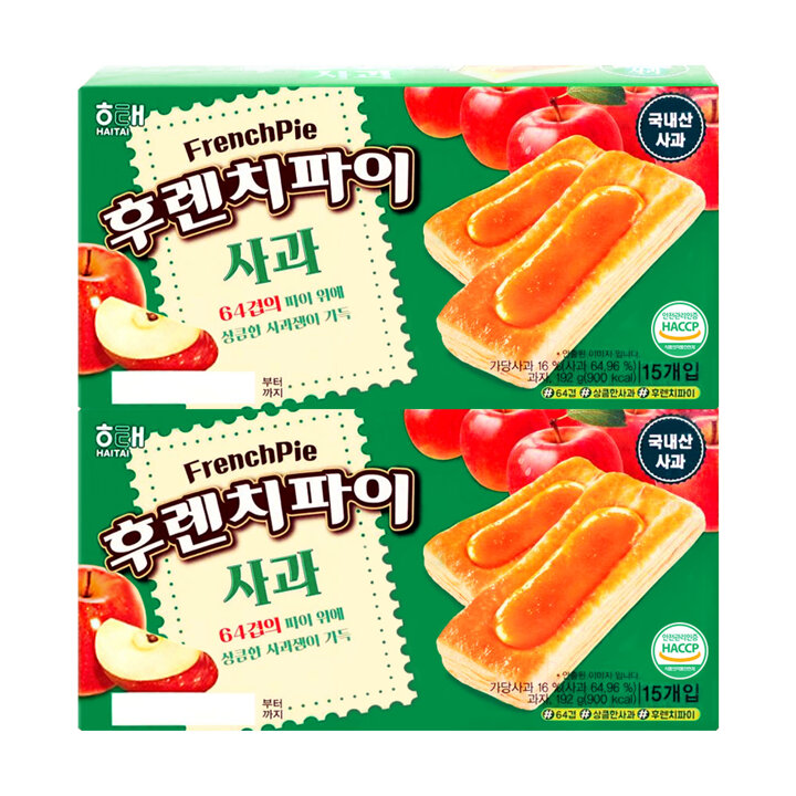 해태 후렌치파이 사과 192g 2개