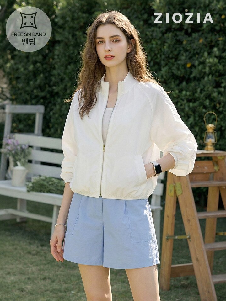 [ZIOZIA W] 여성 원턱 하프 팬츠 (AFE2PH2101)